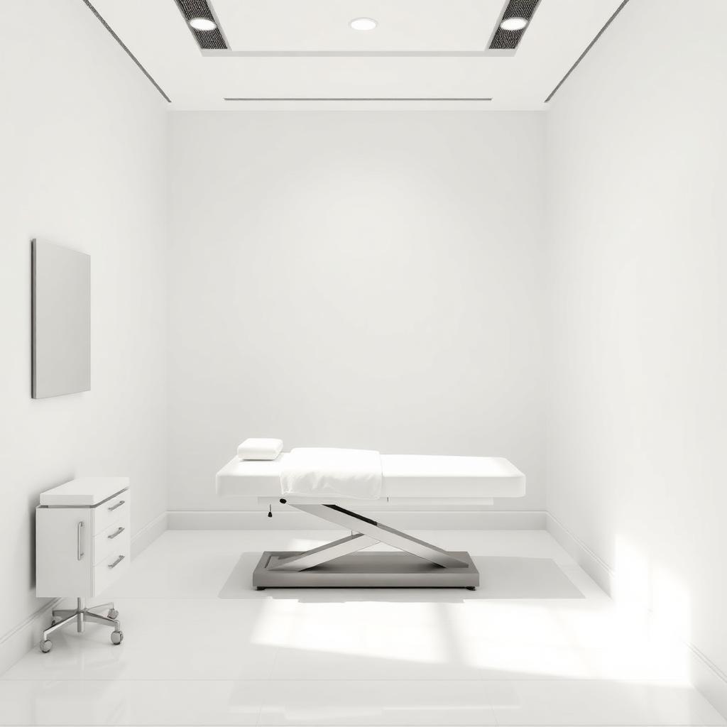 Clean private treatment room